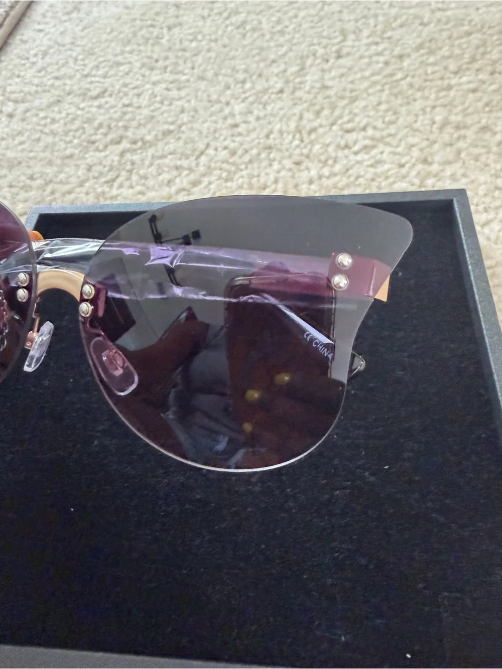 Rimless Purple Gradient Women’s Sunglasses